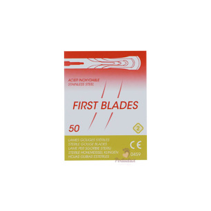 Steriele gutsmessen First Blades. Doos met 50 messen.
