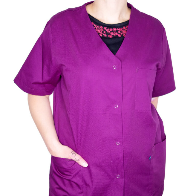 Medische Tuniek Pruim. Dames. 75 cm