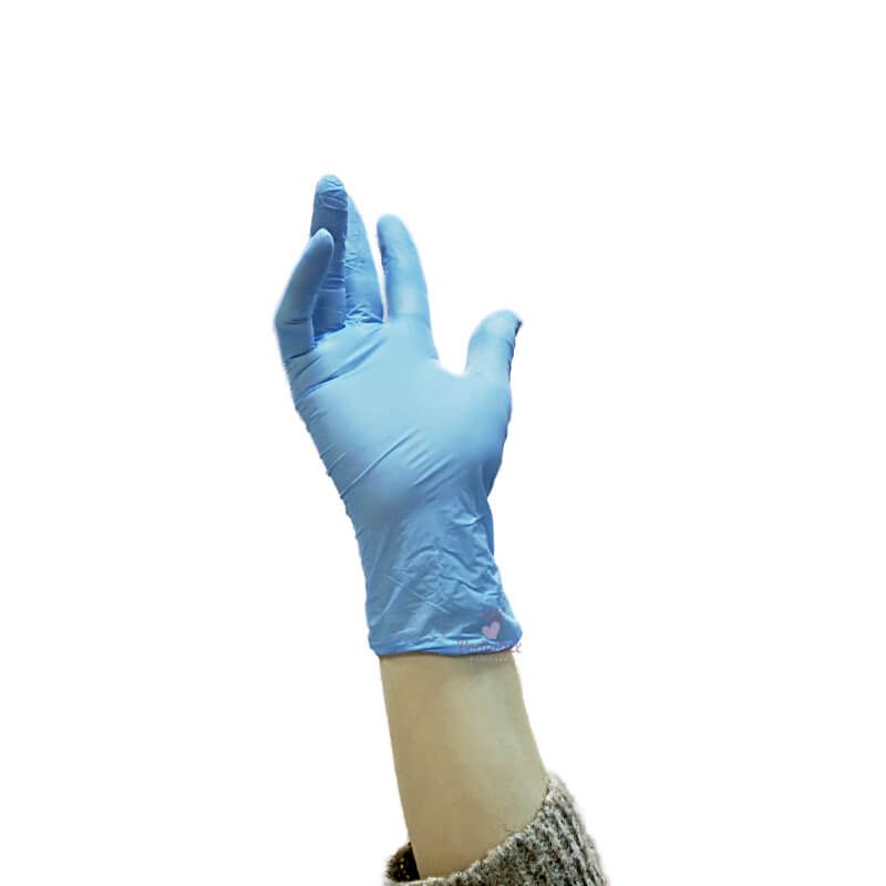 Taille L) 100 paquets de gants jetables en nitrile, bleus, gants