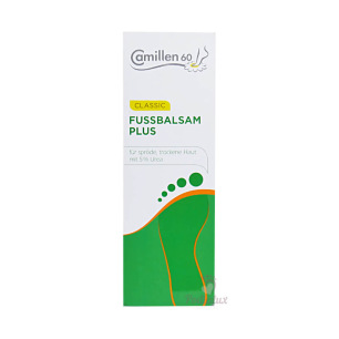 Baume pour peaux très sèches. Foot Balm Plus. Camillen 60. Avec 5% d'urée. Baume pour peaux très sèches. Foot Balm Plus. Camillen 60. Avec 5% d'urée.
