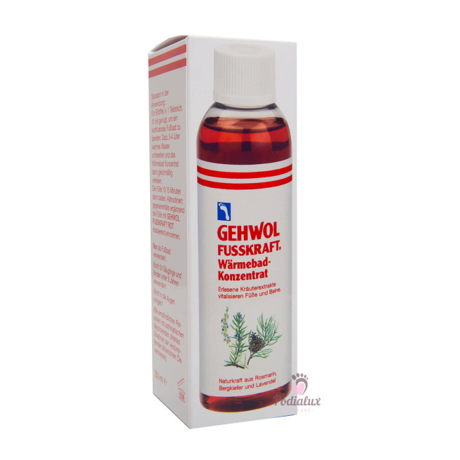 Voeten- en beenbad voor doorbloeding. Fusskraft warm bad. Gehwol. 150ml.