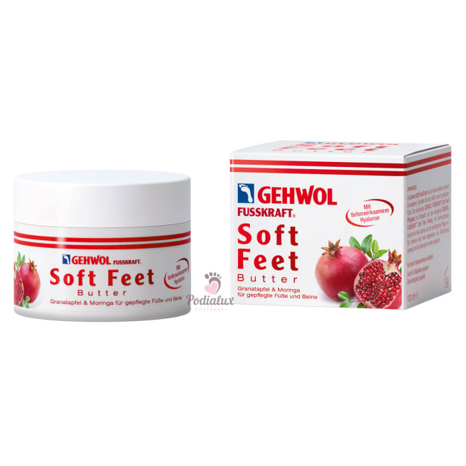 Beurre hydratant et nourrissant. Fusskraft Soft Feet. Gehwol. 500 ml