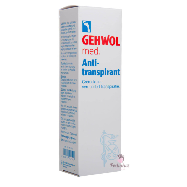 Anti-transpiratie lotion-crème. Gehwol Med. 125ml
