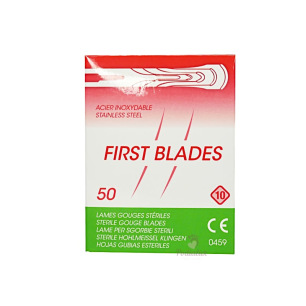 Steriele gutsmessen First Blades. Doos met 50 messen.