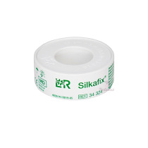 Silkafix adhesive bandage. Made of silk. Roll 1.25cmx5m or 2.5cmx5m.