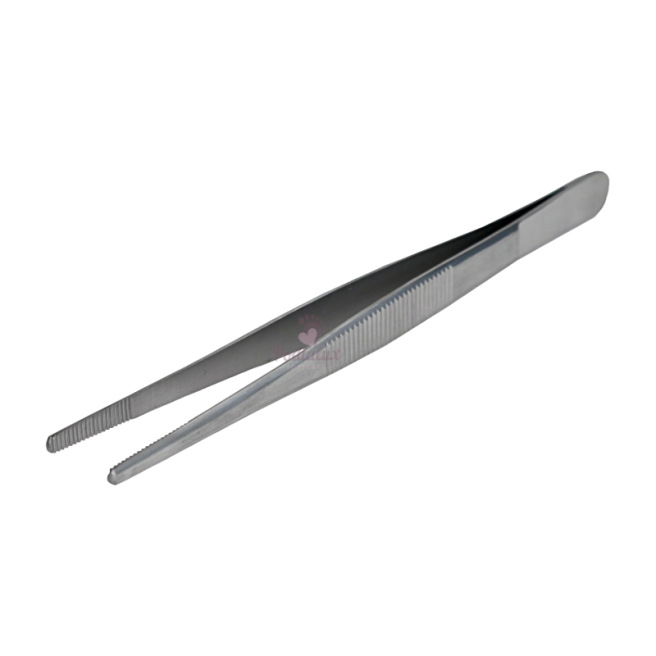 Straight ribbed tip cotton pliers 14cm Poditec