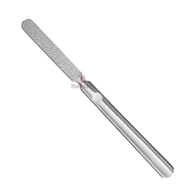 Stainless steel grater/file coarse/fine side. Length 17cm
