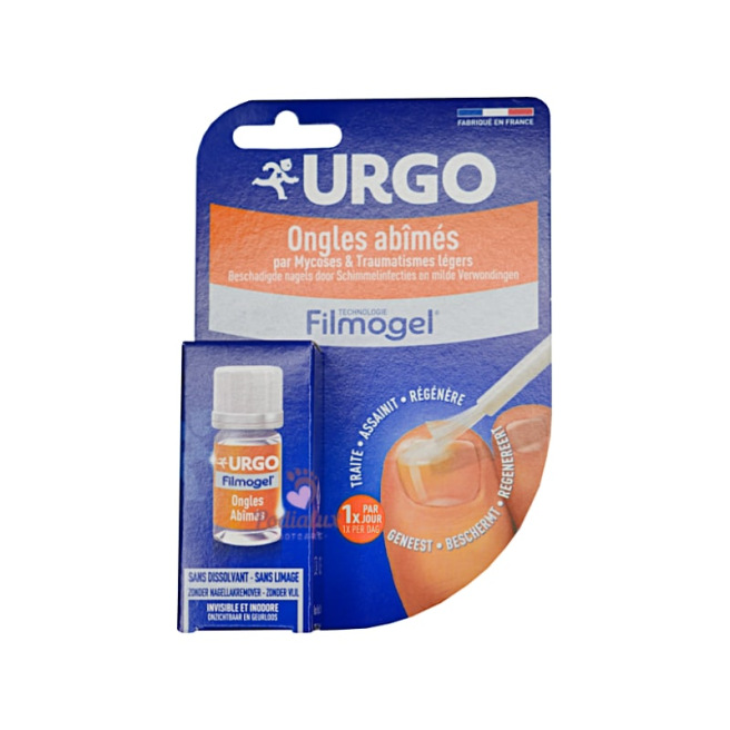 Clear nail polish for nails damaged by fungal infections and trauma Urgo