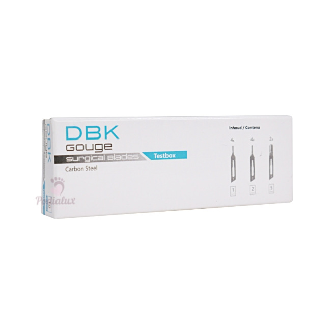 Set d’essai lames de gouge stériles DBK. 10 Pièces. Set d’essai lames de gouge stériles DBK. 10 Pièces.