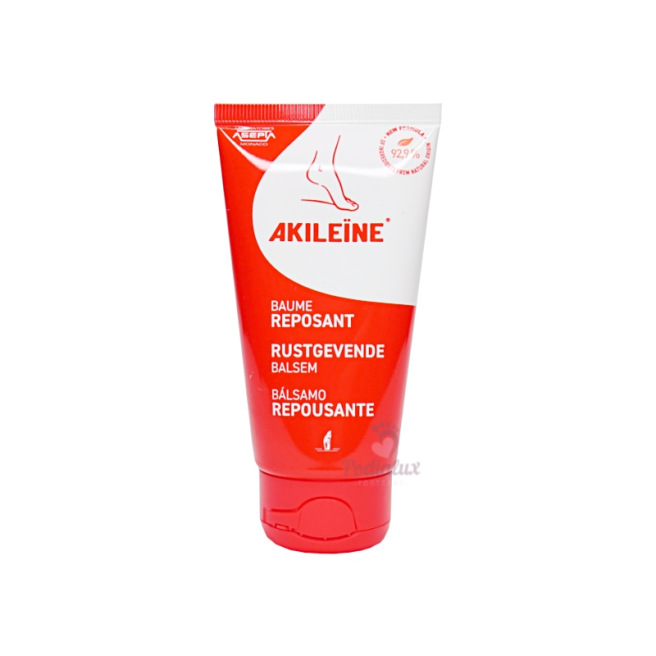 Baume reposant pour pieds fatigués et échauffés Akileïne. Flacon de 50ml ou 500ml