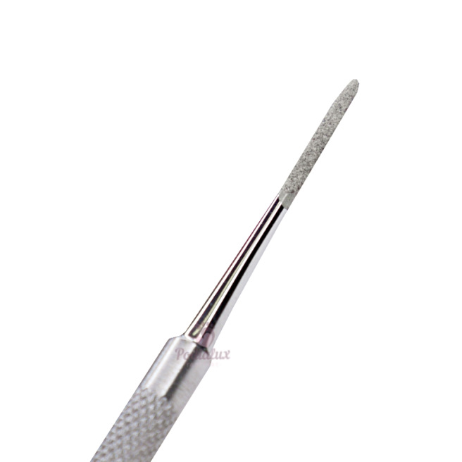 Dubbelzijdige hoekvijl met diamant- en fijne uiteinden 14 cm.