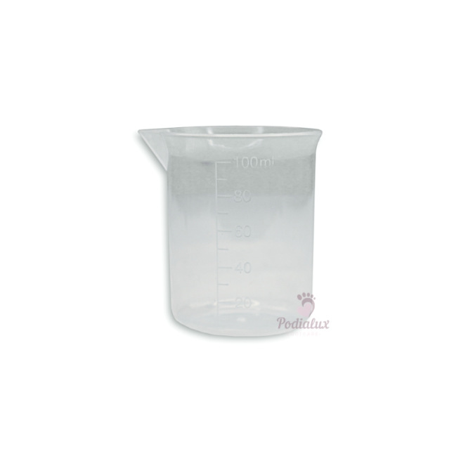 Transparent graduated plastic beaker