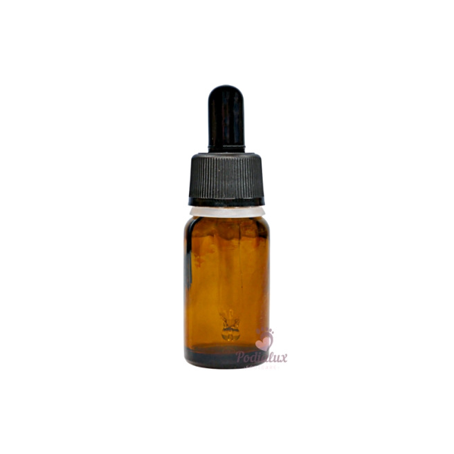 Flacon en verre marron avec pipette 10 ml