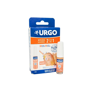 2-in-1 nail polish treating nail fungus, nude color, Urgo