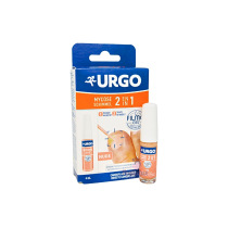 2-in-1 Filmogel nail polish treating nail fungus in nude color Urgo