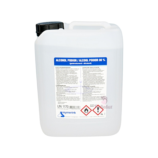 Podior Alcohol 80%. Reymerink. 1 liter or 5 liters