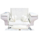 Fauteuil de pédicure et spa 2 moteurs Blanc