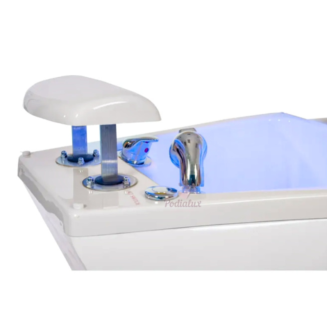 Fauteuil de pédicure et spa 2 moteurs Blanc