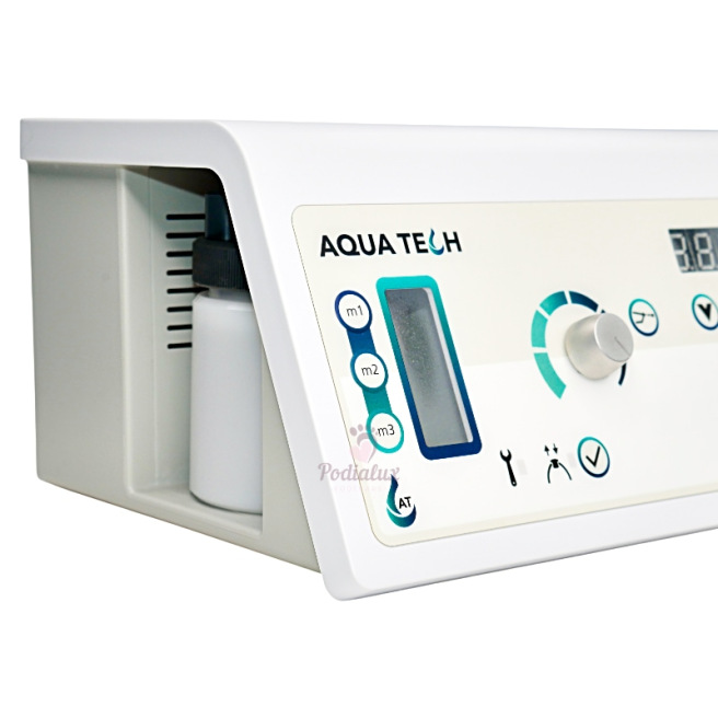 Spuitfreesmachine Aqua Tech Pro. 40.000 toeren/min. Maximaal 5 pedicures per dag Spuitfreesmachine Aqua Tech Pro. 40.000 toeren/min. Maximaal 5 pedicures per dag