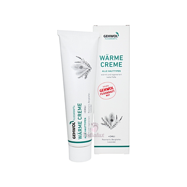 Crème voor koude en droge voeten. Fusskraft rood. Gehwol. 125ml