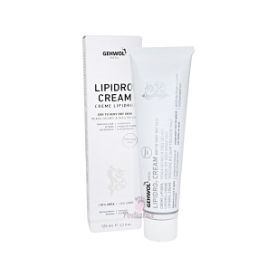 Crème voor zeer droge huid. Lipidro-crème. Gehwol Med.