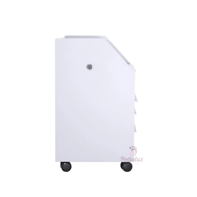 Guéridon Optima avec tiroir UV pour rangement, confort et mobilité en cabinet de pédicure et de podologie