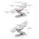 Fauteuil de soin 3 moteurs Meissa+ pour pédicurie, podologie et esthétique