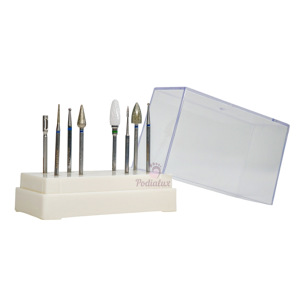 Kit de fraises Poditec Boîte de rangement + 8 fraises