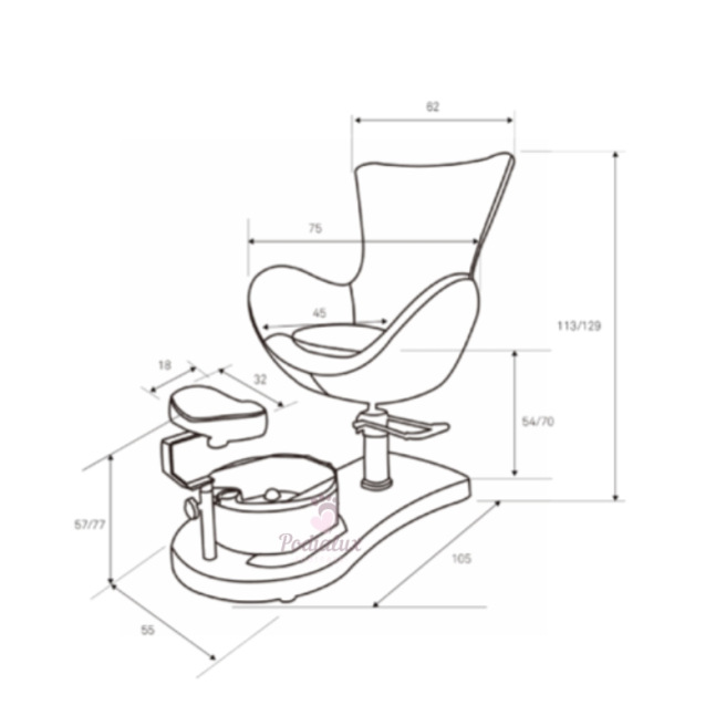 Fauteuil de pédicure spa Cygne
